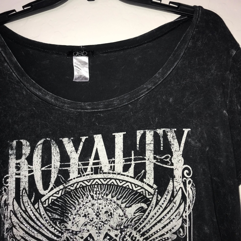 Dark Charcoal Vintage Royalty Graphic Tee